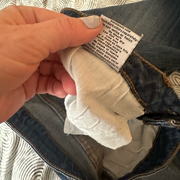 Judy Blue Cotton Darker Wash High Rise Distressed Knee RawHem Skinny Jeans 11/30 - Picture 9 of 16